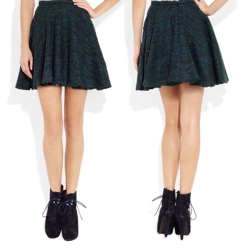 KENZO Melange Wool-blend Mini Skirt